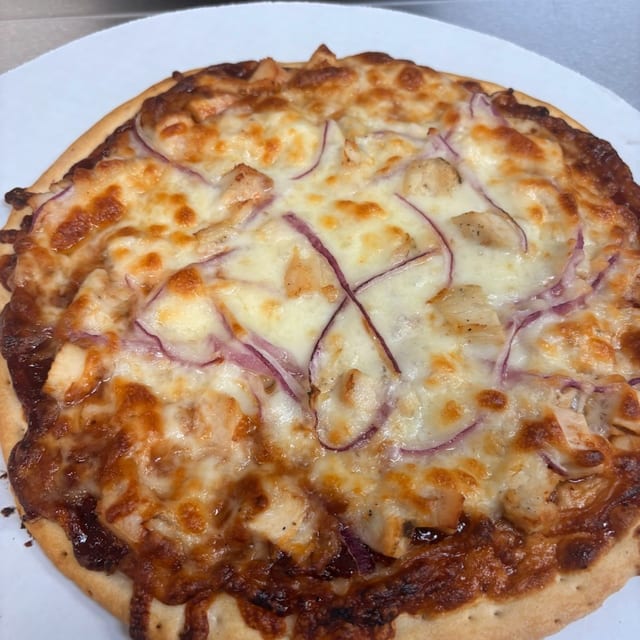 10" BBQ Chicken Pizza.