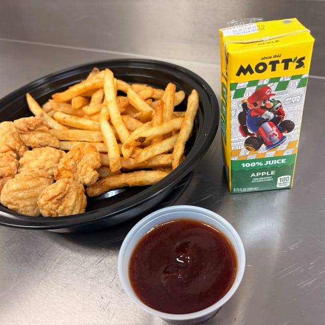 K: Chicken Bites & Fries.