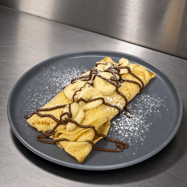 Banana & Nutella Crepes (2pc).